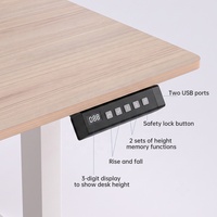 Bureau debout électrique moderne en métal avec fonction mémoire, hauteur réglable, poste de travail ergonomique pour ordinateur, pour bureau à domicile, blanc/noir