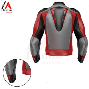 Chaqueta de Carreras Unisex Negra y Roja de Manga Larga, Diseño Futurista, Cuello Alto, Transpirable, Ligera e Impermeable para Motocicleta - Product Image 6