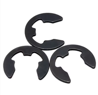 Black Spring Steel Circlip External E-Clip Retaining Rings Bowed Retaining Rings E Rings Lock Washers (Retaining Washers