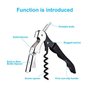 <span class=keywords><strong>Tire</strong></span>-<span class=keywords><strong>bouchon</strong></span> de luxe de couleur noire pour serveur, haute qualité, <span class=keywords><strong>meilleur</strong></span> <span class=keywords><strong>levier</strong></span> en acier inoxydable, vin rouge de Murano - Product Image 2