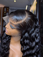 Pelucas de Cabello Humano Original Deep Wave 13x6 HD Lace Front Pre-Plucked, Pelucas Frontales Rizadas 13x4 para Mujeres Negras