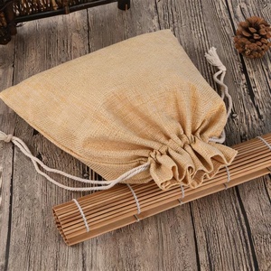 Bolsas de Lino con Cordón de Estilo Vintage para el Mercado de Agricultores, Almacenamiento de Artículos Pequeños, Impresión de Logotipo Personalizado - Product Image 2