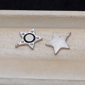 Wenchi <b>Magnetic</b> S925 Silver Pentagram Buckle DIY Craft Supplies Necklace <b>Bracelet</b> Button 8mm Jewelry - Product Image 4