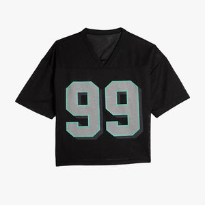 Camiseta vintage de manga corta para hombre con número impreso, estilo deportivo urbano, top holgado con aberturas - Product Image 5