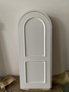 Porta ad Arco in <span class=keywords><strong>Legno</strong></span> Massello di Quercia Rossa Americana e Noce, Design Moderno per Camera da Letto e Interni Residenziali, con Telaio - Product Image 4