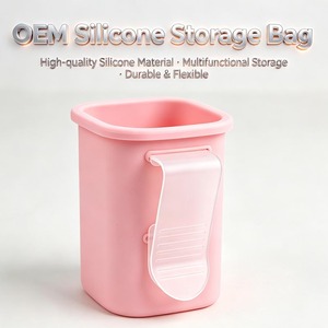 OEM Silicone Storage Box Desktop Organizer Pen Holder & Small Item <b>Caddy</b> for Office School & Home (9.5x9.2x12cm) - Product Image 1