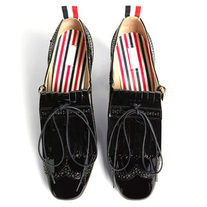 <span class=keywords><strong>Zapatos</strong></span> <span class=keywords><strong>de</strong></span> Tacón Alto con Plataforma y Flecos <span class=keywords><strong>de</strong></span> <span class=keywords><strong>Charol</strong></span> Negro <span class=keywords><strong>para</strong></span> <span class=keywords><strong>Mujer</strong></span>, Estilo Retro, Académico, <span class=keywords><strong>de</strong></span> Negocios, Vintage, <span class=keywords><strong>para</strong></span> Fiestas, Diarios, Preppy, al por Mayor - Product Image 2