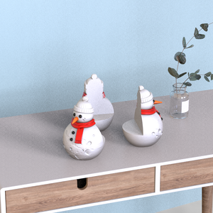 Custom Eco-Vriendelijke Vakantie Decoratieve Hars Winter Kerst Sneeuwpop Trine Planter Ondersteuning Voeten Voor Bloempot Tuin & Thuis Gebruik - Product Image 6