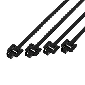 Releaseable PE Coated Stainless Steel Cable Tie 316