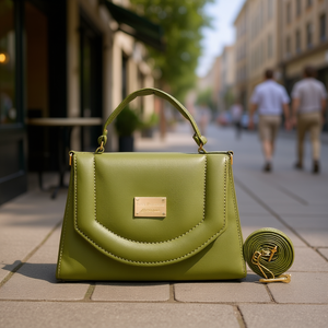 Sac bandoulière pour femme Fana, vert olive, cuir véritable, sangle simple, imperméable, mode, usage quotidien - Product Image 2