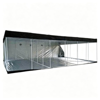 1 Tente de culture hydroponique personnalisée 600x300x200cm pour culture intérieure, durable, en Mylar argenté 600D 1680D, avec poteaux D19mm D25mm