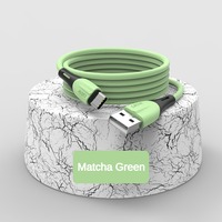 Kabel pengisi daya cepat, kabel Data silikon cair 1m 3a USB tipe-c warna