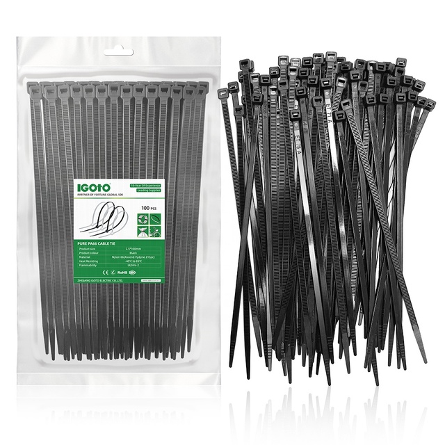 IGOTO Manufacturer UL Certification Cable Tie PA66 Nylon Zip Ties Cable Ties UV Resistant Self Locking
