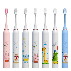 แปรงสีฟันไฟฟ้าอัจฉริยะแบบชาร์จได้พร้อมตั้งเวลาสำหรับเด็ก ดีไซน์การ์ตูนใหม่ กันน้ำ ขนแปรงนุ่มปานกลาง สำหรับเด็กอายุ 3-15 ปี - Product Image 1
