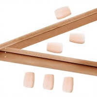 Ongles artificiels pré-dessinés, pré-fabriqués, appliqués à la main, multicolores, couleur unie, minimalistes, bandes d'ongles semi-finies, sans couture