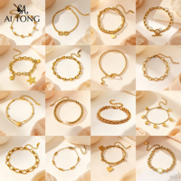Modernas Pulseras de Cadena con Eslabones de Acero Inoxidable Chapadas en Oro de 18K, con Forma de Estrella de Mar y Corazón, Multi Estilo, Elegantes, Resistentes al Agua, para Mujer, Regalo