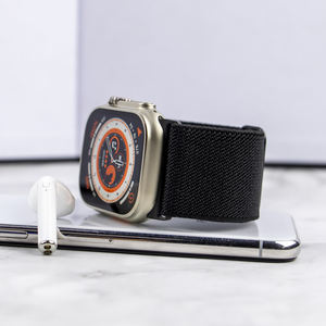 Bracelet de montre large en nylon pour Apple Watch Ultra Band 49 45mm 38 42mm Bracelet tressé réglable <span class=keywords><strong>Iwacth</strong></span> Series 8 7 6 5 SE Accessoires - Product Image 4