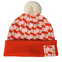 Bonnet d'hiver réversible super doux en tricot jacquard 2026 de qualité supérieure, 100 % acrylique, pour adulte, avec motifs différents sur le devant et le dos