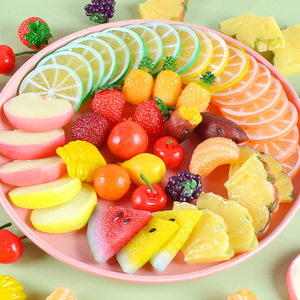 Modelo de Comida en Miniatura, Accesorios de Frutas Simuladas, Fresas de PVC, Rodajas de Limón, Piña, Colgante de Fruta, Accesorio para Mochila - Product Image 2