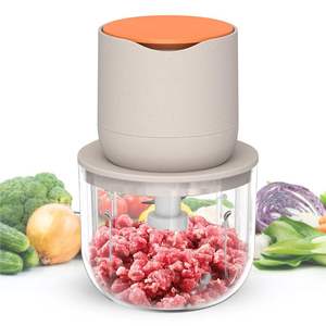 USB Charged Kitchen Gadgets PP Plastic Mini Electric Garlic Onion Ginger <b>Chopper</b> <b>Vegetable</b> Blender Cutter Tools - Product Image 1