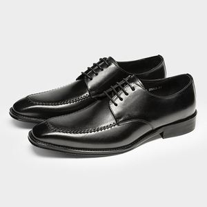 Luxurious Business Formal <b>Shoes</b> for Men Handcrafted Black Party <b>Shoes</b> <b>Height</b> <b>Increasing</b> Lace-Up Waterproof Anti-Slip - Product Image 3