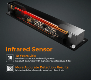 Elitech ILD-200 Infrared Electronic Refrigerant Heat <b>Pump</b> Leak Detector HVAC IP65 10-Year Sensor Life 6 Hours <b>Battery</b> - Product Image 4