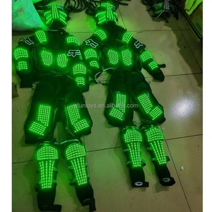 最小起订量1 pc工厂来样定做变色发光二极管机器人服装舞台舞者发光二极管捕食者铁兵穿着夜总会角色扮演套装