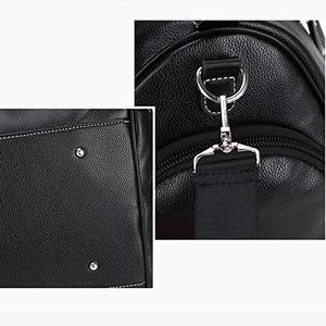 Bolsa de Viaje Deportiva Grande de Cuero PU Personalizada BEARKY, Negra, Impermeable, para Hombre - Product Image 6