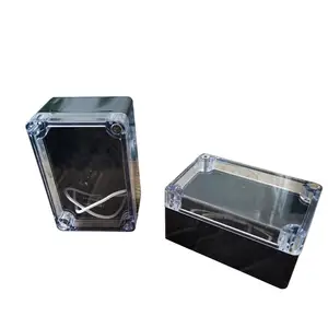 Carcasa electrónica de plástico ABS, carcasa pequeña de inyección, personalizada, color negro, 100x68x50mm, IP65