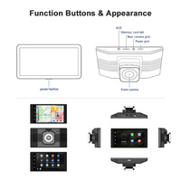 Autoradio 5 pouces portable sans fil Apple Carplay Écran multimédia Autoradio Enregistreur DVR 4K Caméra embarquée