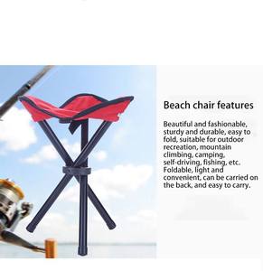 Comfortable Fishing Chair Outdoor Camping Folding <b>Stool</b> Three-legged Foldable Camping Beach Fishing Travel Multipurpose - Product Image 2