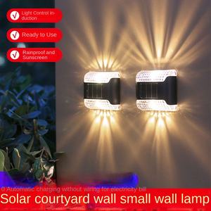 Solar <b>Night</b> <b>Light</b> Waterproof Decorative Courtyard Wall Lamp Garden Villa Mounted up and Down Modern Outdoor Wall <b>Light</b> - Product Image 3
