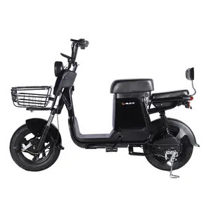 Newap Adult Electricnetke Bicycle Brushless Smart Electric Scooter Motorcycle Carbon Steel Moped with Pedals Net 48V 3 Speed 14"