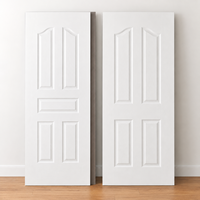 Plaque de porte en MDF 3 mm blanc beige lisse, panneau mélaminé, épaisseur personnalisable, certifié E0 CE/ pour hôtel, villa, intérieur, affleurant