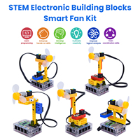 Kidsbits STEM Education, Kits de Sensores de Programación, Bloques de Construcción Electrónicos, Kit de Ventilador Inteligente con Placa Base, Kit de Aprendizaje