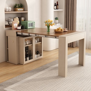 Cream Wind Dinning <strong>Tables</strong> Multi-functional Extendable <strong>Tables</strong> Folding Wood <strong>Small</strong> Modern Home Storage Dinning <strong>Table</strong> - Product Image 4