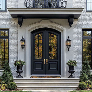 Porte d'entrée en aluminium sur mesure ZEKIN, style extérieur américain moderne pour villa résidentielle, sécurité et utilisation ignifuge - Product Image 6