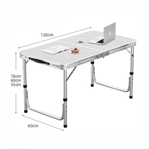 Tavolo Pieghevole Regolabile in Altezza, in Alluminio con Tubo Quadrato, Stile Valigia, per Picnic e Campeggio - Product Image 5