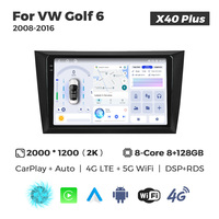 MEKEDE X10 X20 X30 X40 UIS7865 8+128G QLED AKM DSP CarPlay sans fil Android Auto pour Volkswagen Golf 6 2008 - 2016