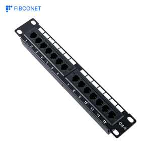 แผงแพทช์เน็ตเวิร์ก UTP ขนาด 19 นิ้ว CAT6 RJ45 12 พอร์ต เหล็กแผ่นรีดเย็น ฟอสเฟอร์บรอนซ์ - Product Image 2
