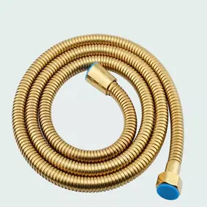 2023 Hot Sale Gold Stainless Steel Flexible Shower Hose Long Bathroom Shower Water Hose Extension Pipe