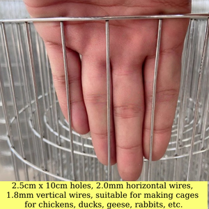 Galvanizli demir tel kumaş kaynaklı kare ağ panelleri rulo kanatlı yumurta katmanlı tavuk bıldırcın Pet kuş hayvan kafesi kesme - Product Image 2