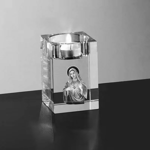 Özel akşam yemeği Bar düğün Candlestick a şamdan dekorasyon hediye için cam mumluklar Tealight kristal mumluk - Product Image 3