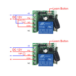 Bộ Tiếp Sức RF 12 V 10A 433MHz, Công Tắc Không Dây 1CH, Điều Khiển Từ Xa, Dùng Cho Cửa - Product Image 3