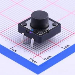 K2-1103DP-H4SW-04 Tactile Switch Through hole-4P,12x12mm Switch Single Pole Single Throw Round Button 2.5N Through Hole - Product Image 1