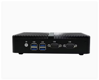 PC Mini Industri Tanpa Kipas Core I5 4200u Dual LAN RS232 Komputer Box Tertanam untuk Kontrol Otomasi