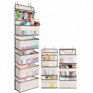 Premium Multi-layer 6-layer <b>Clear</b> Window Pocket Over the Door Hanging Storage Organizer with Metal Hooks - Product Image 3