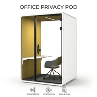 Cabine téléphonique de bureau moderne en gros, insonorisée, avec cadre en aluminium pour une concentration accrue, design modulaire, mobilier confortable