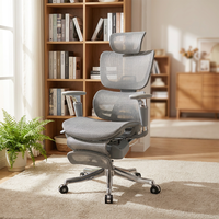 Chaise de bureau ergonomique moderne en maille avec appui-tête réglable, extensible, rafraîchissante, pliable, massante et pivotante pour la maison et l'hôtel
