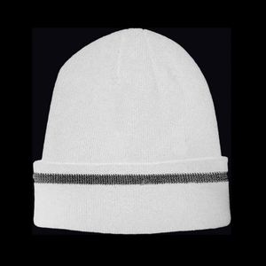 Gorro de Punto con Franja Reflectante, Gorro Deportivo Cálido para Invierno con Logotipo Bordado - Product Image 5